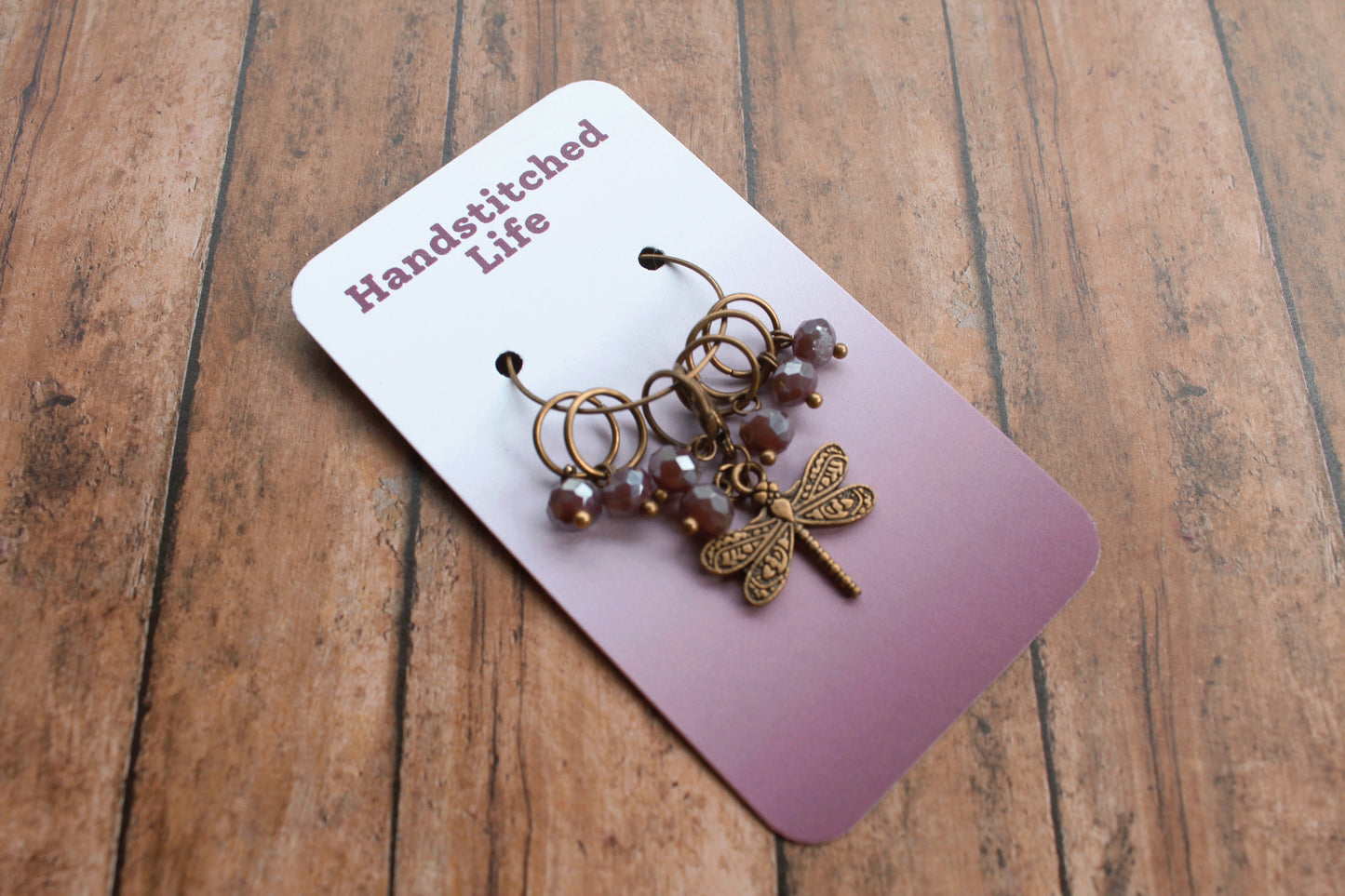Autumn Dragonfly Stitch Marker Set