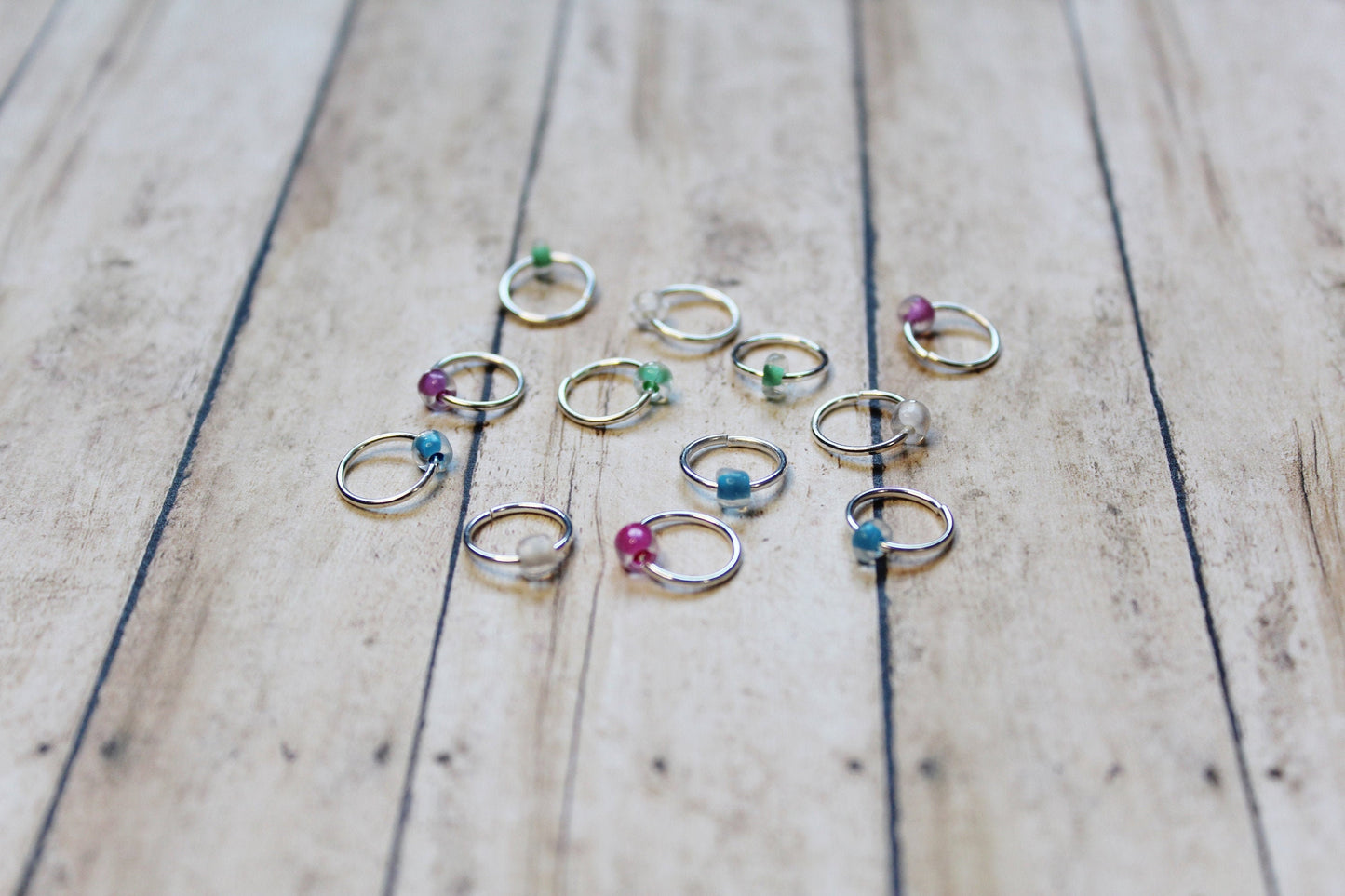 Spring Garden Beaded Stitch Markers Knitting Marker