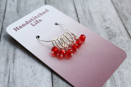 Red Apple Stitch Markers
