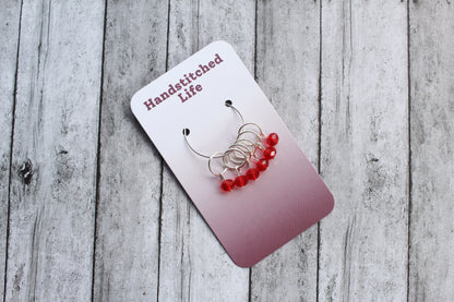 Red Apple Stitch Markers