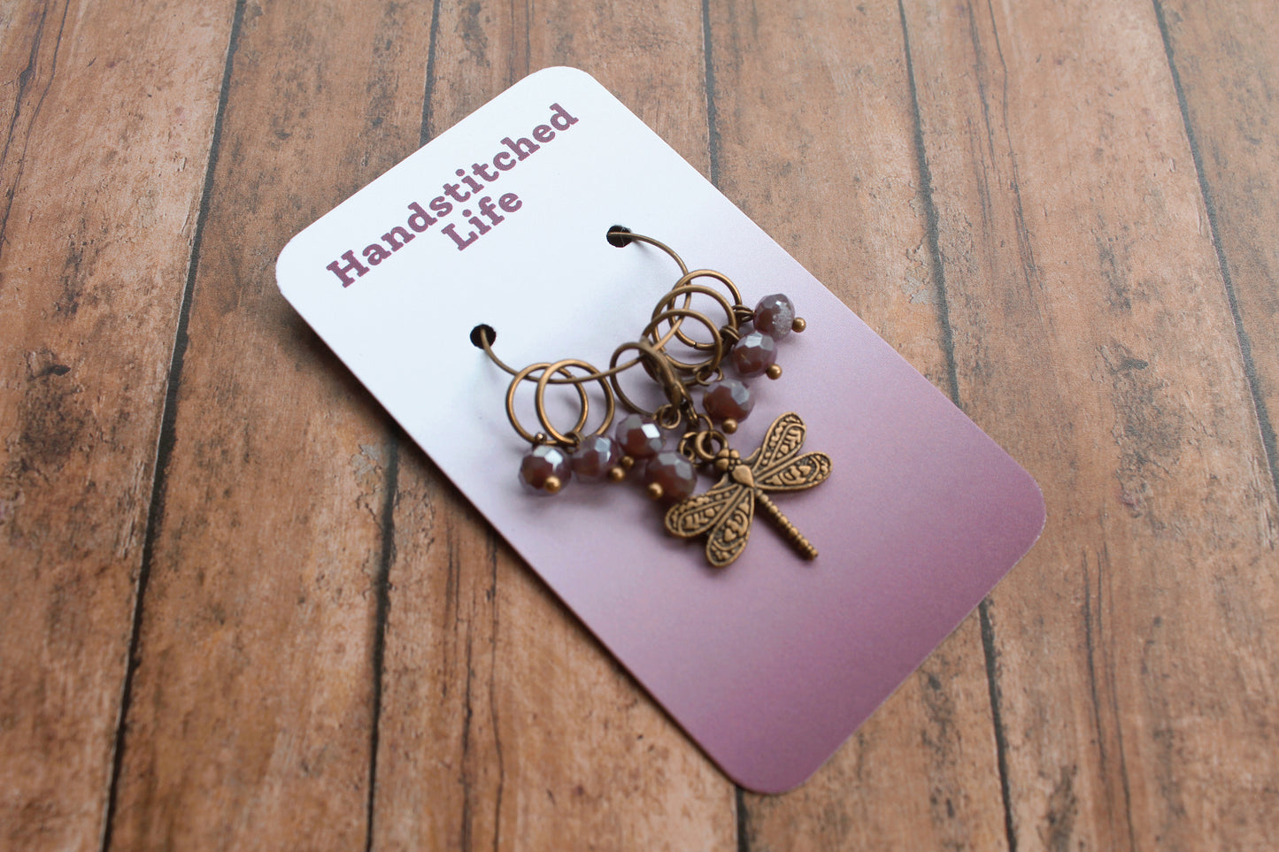 Autumn Dragonfly Stitch Marker Set