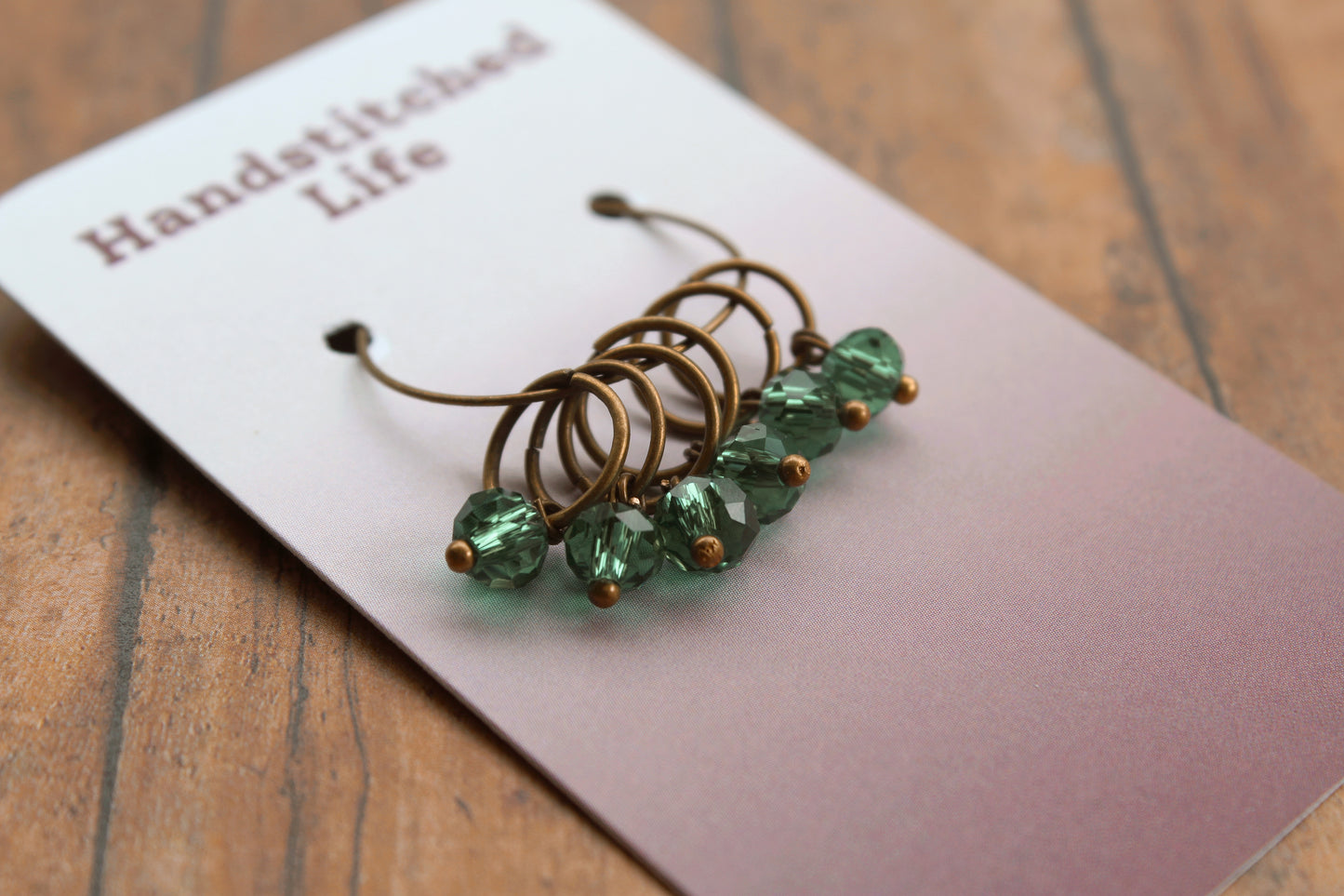 Green Leaves Stitch Markers