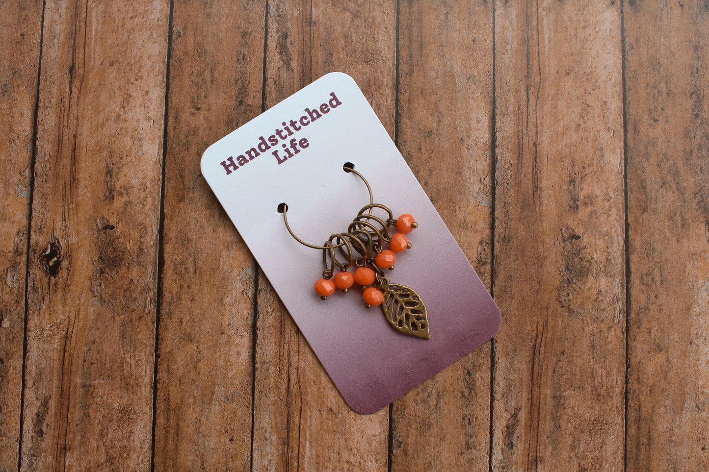 Harvest Leaf Stitch Marker Set