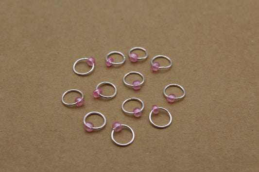 Pink Luster Beaded Stitch Markers