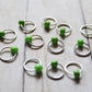 Green Apple Beaded Stitch Markers