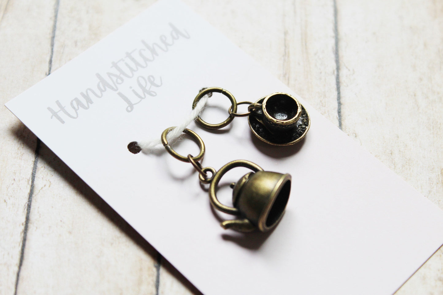 Tea Time Stitch Marker Duo