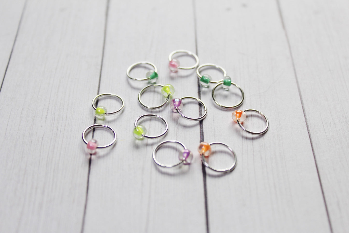 Pastel Neon Beaded Stitch Markers